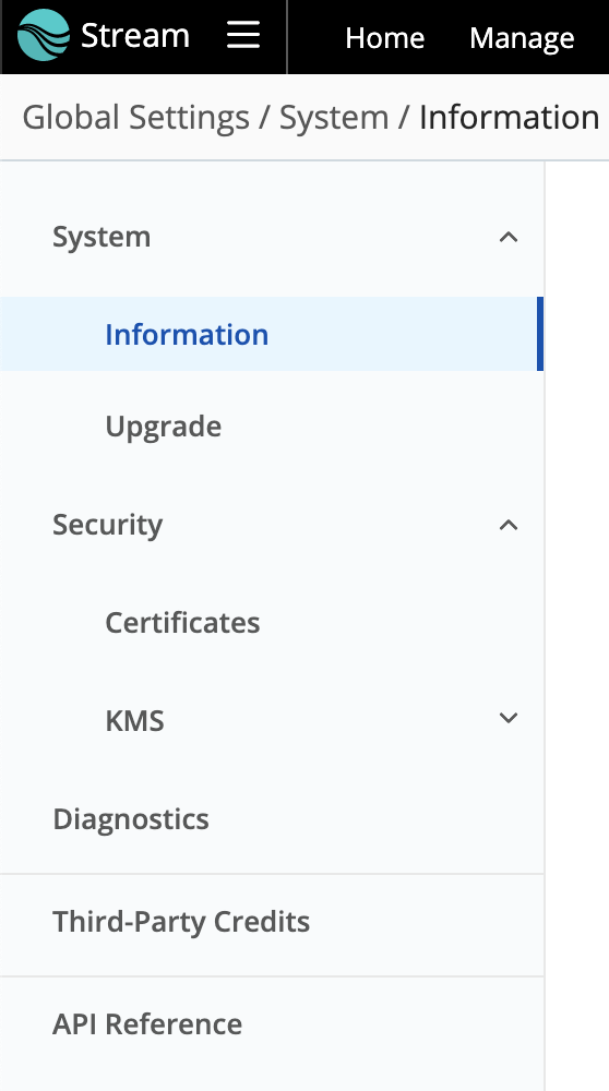 Cribl.Cloud Leader’s Global Settings navigation