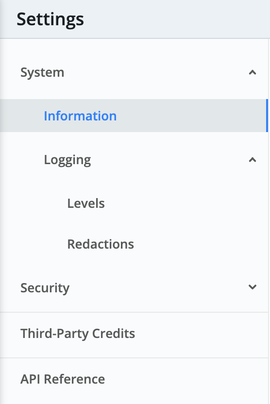 Cribl.Cloud’s Settings navigation