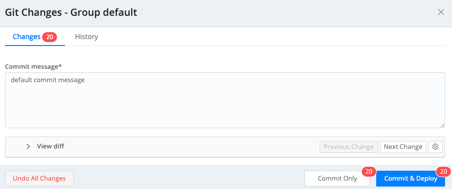 Confirming a commit