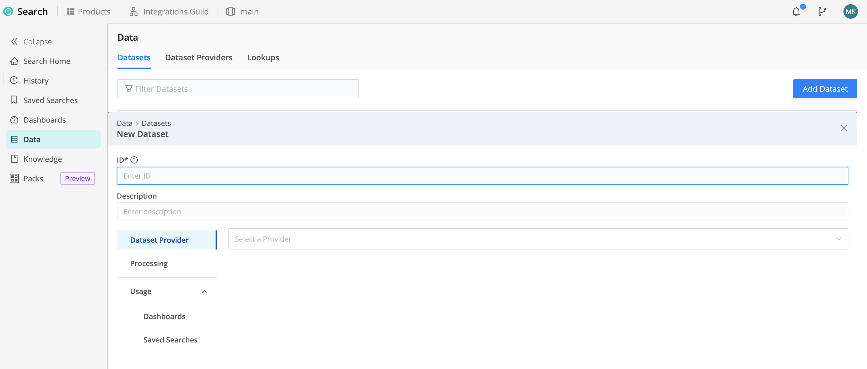 S3 Dataset configuration