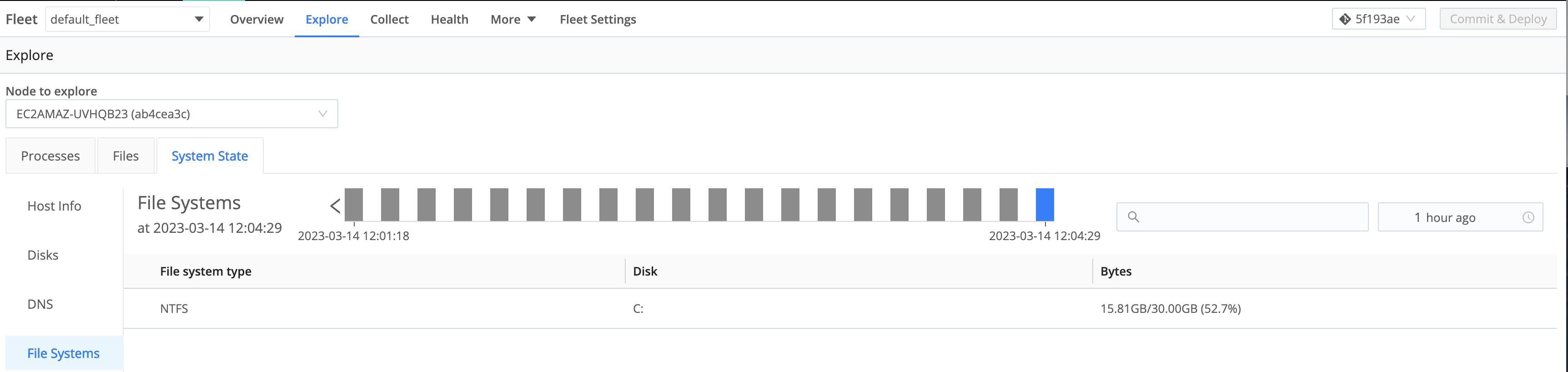 File Systems tab