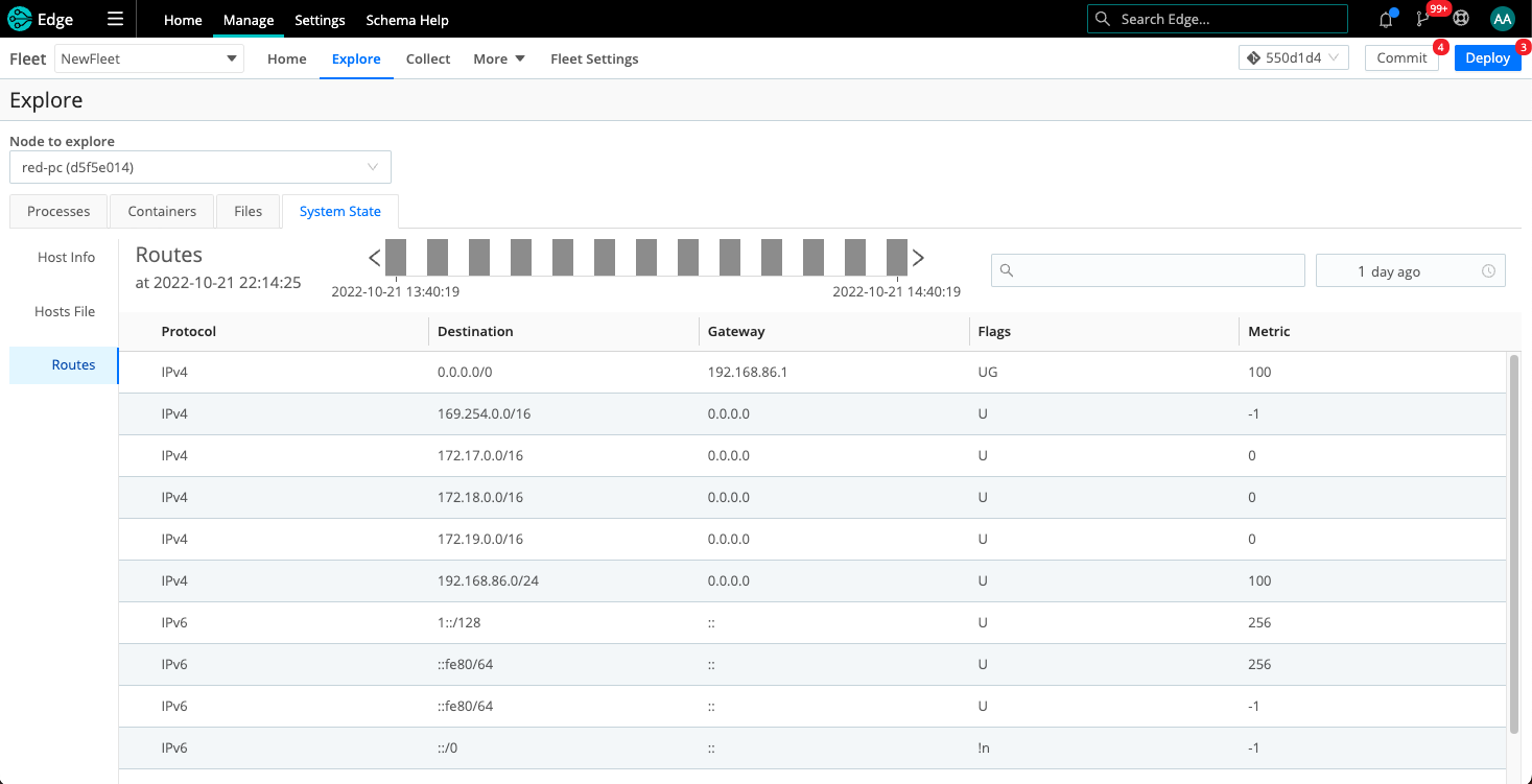 Hosts Routes tab
