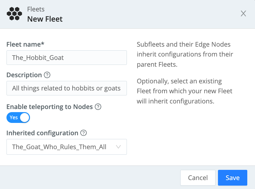 Clone a Subfleet