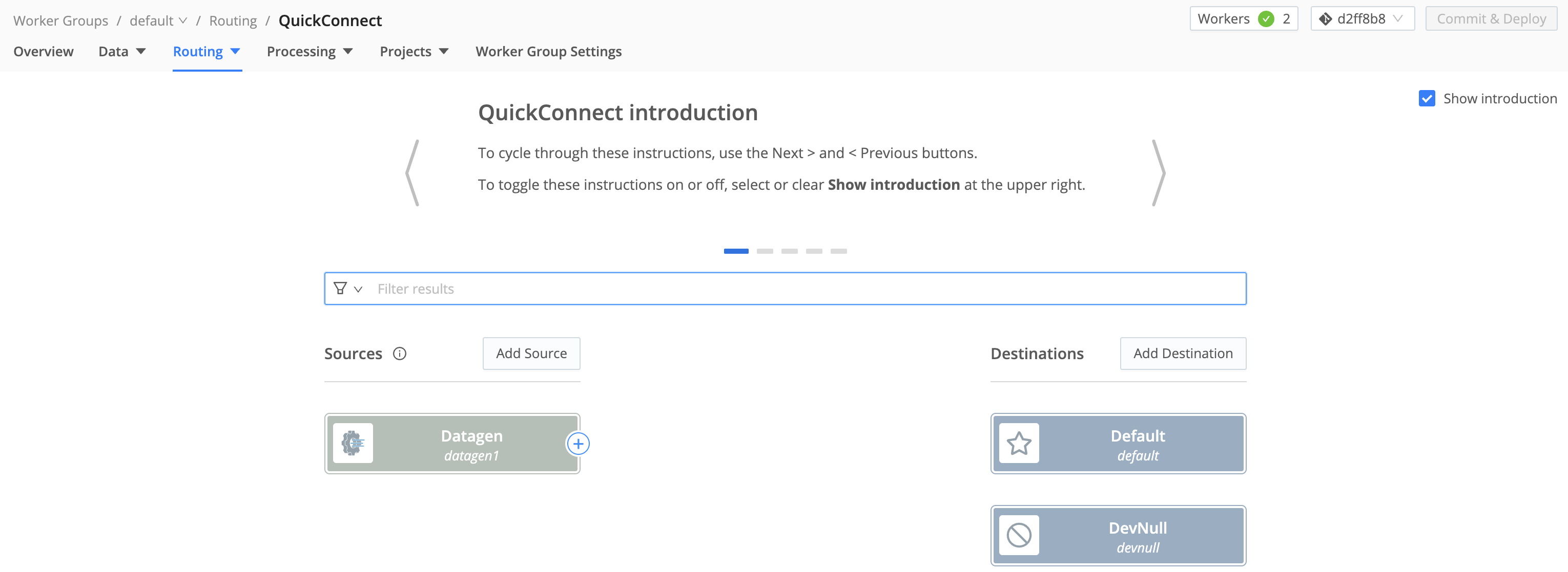 QuickConnect versus Routing UIs