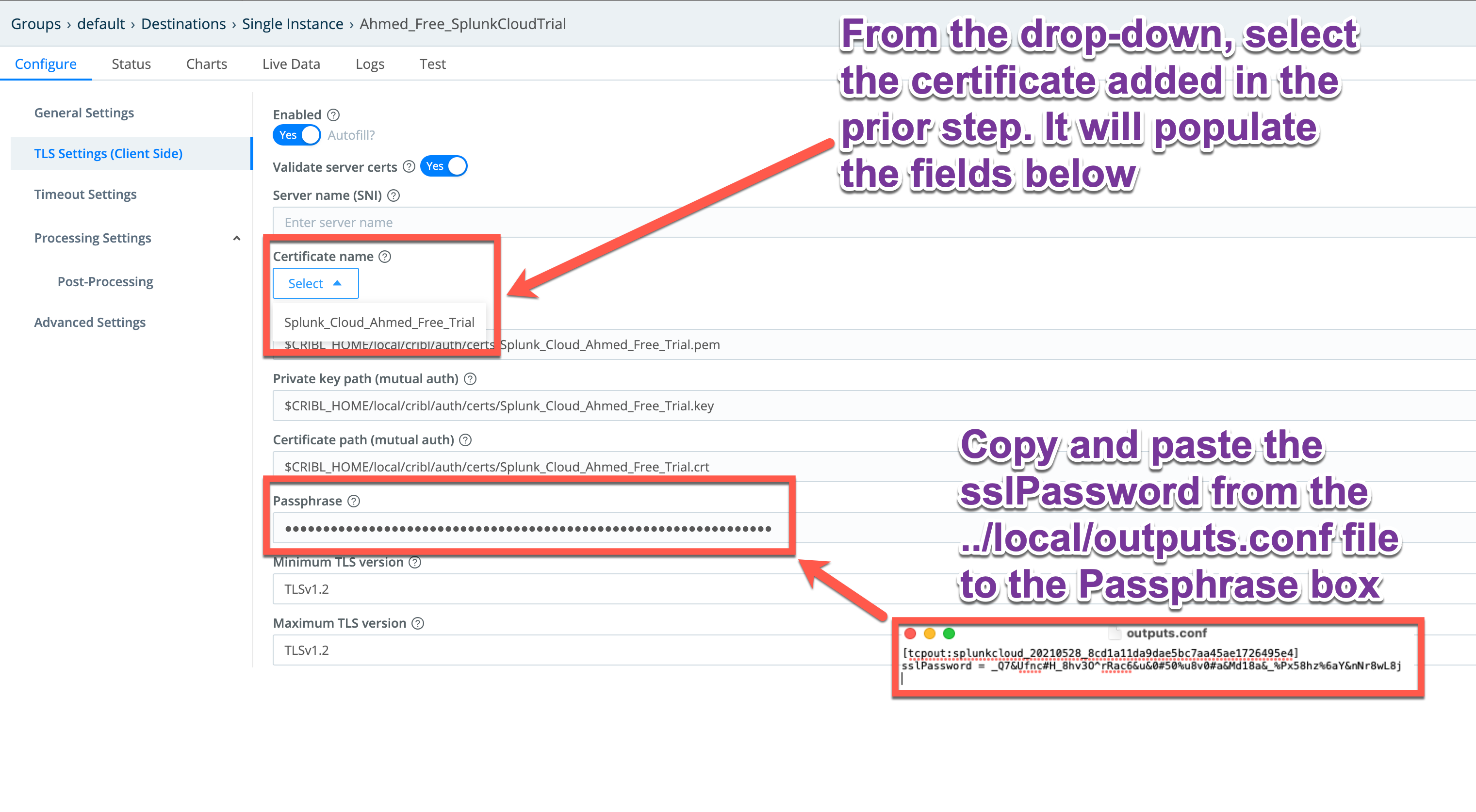 TLS Settings