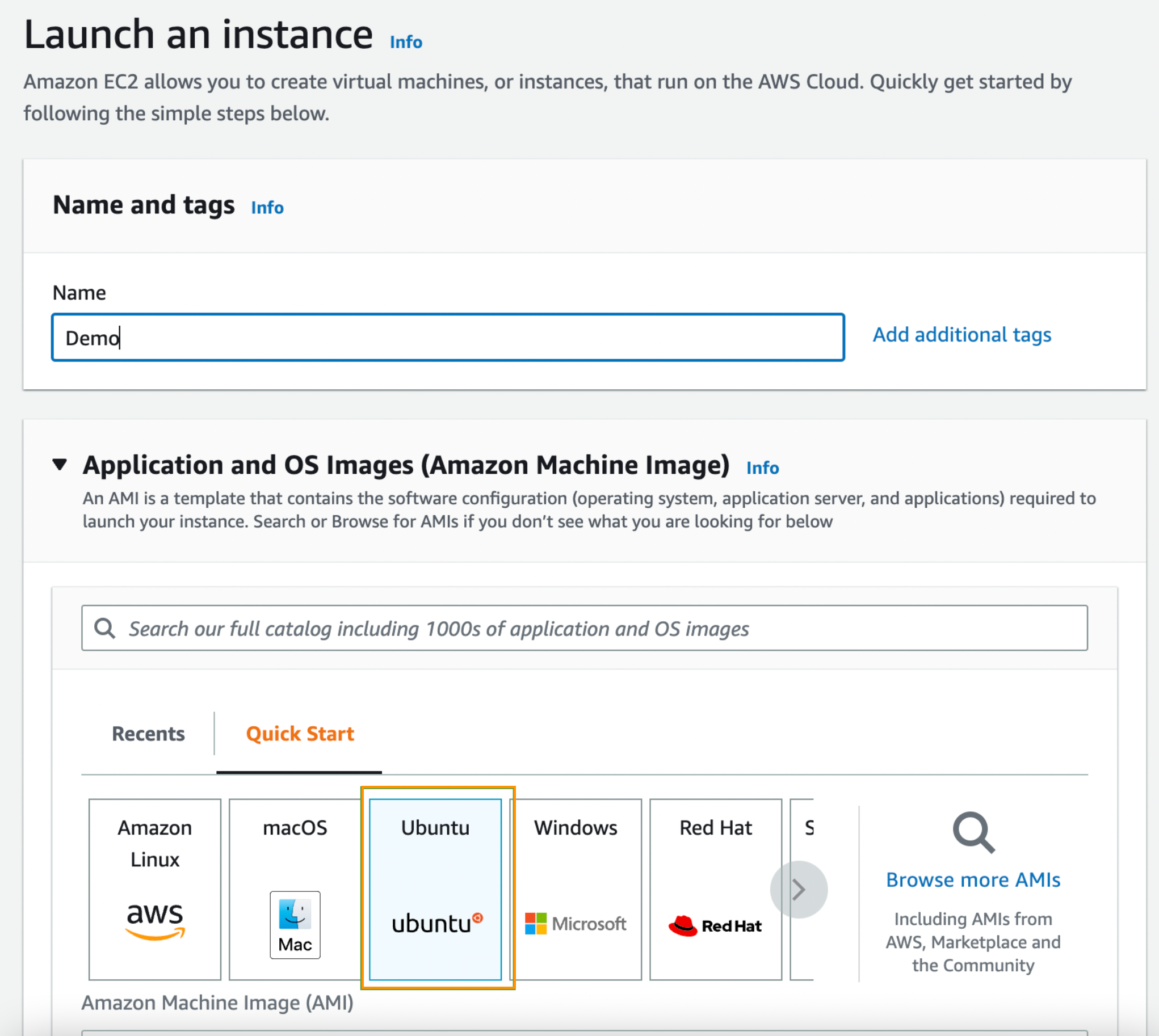 Launch EC2 instance
