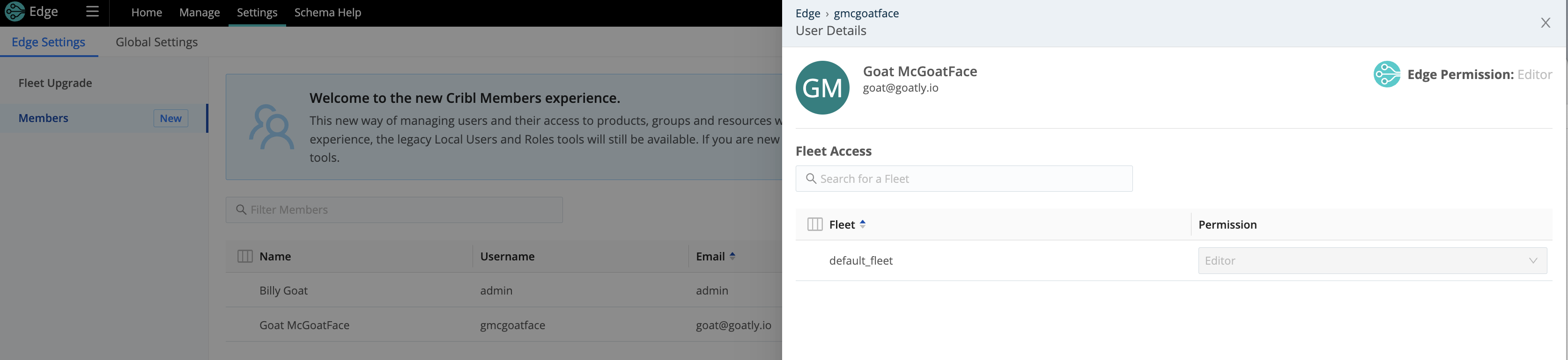 Product Members > User Details