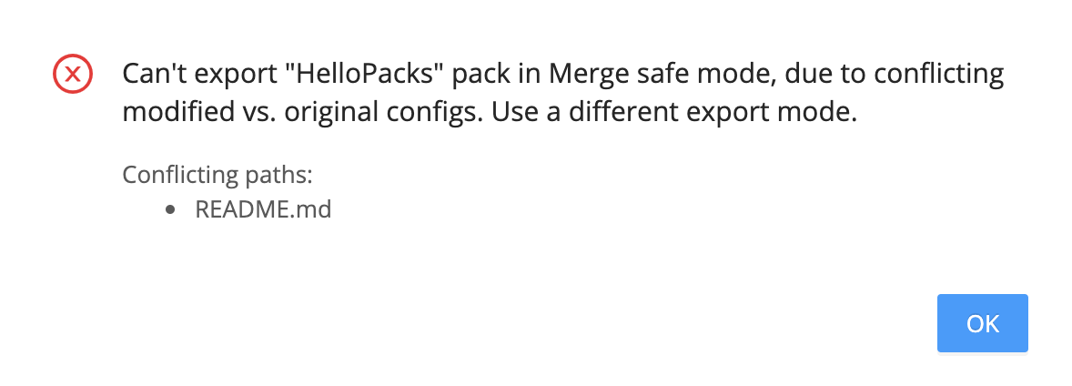 Merge safe error