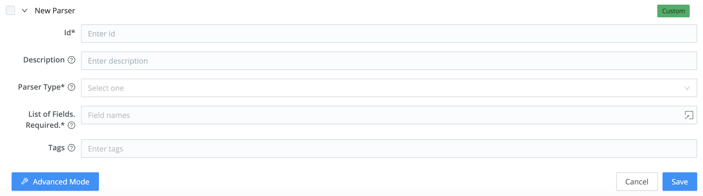 Adding a new parser