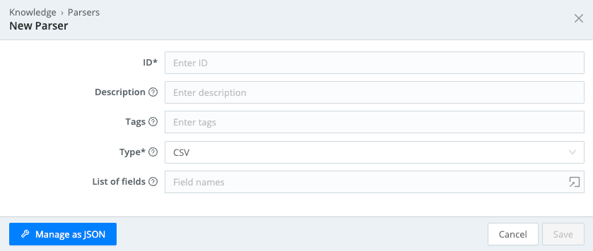 Adding a new parser