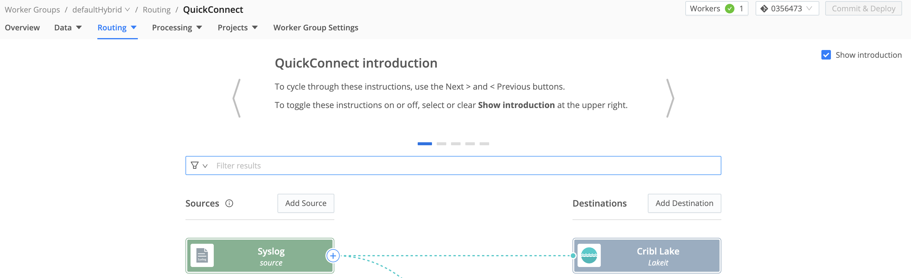 QuickConnect Introduction/help carousel