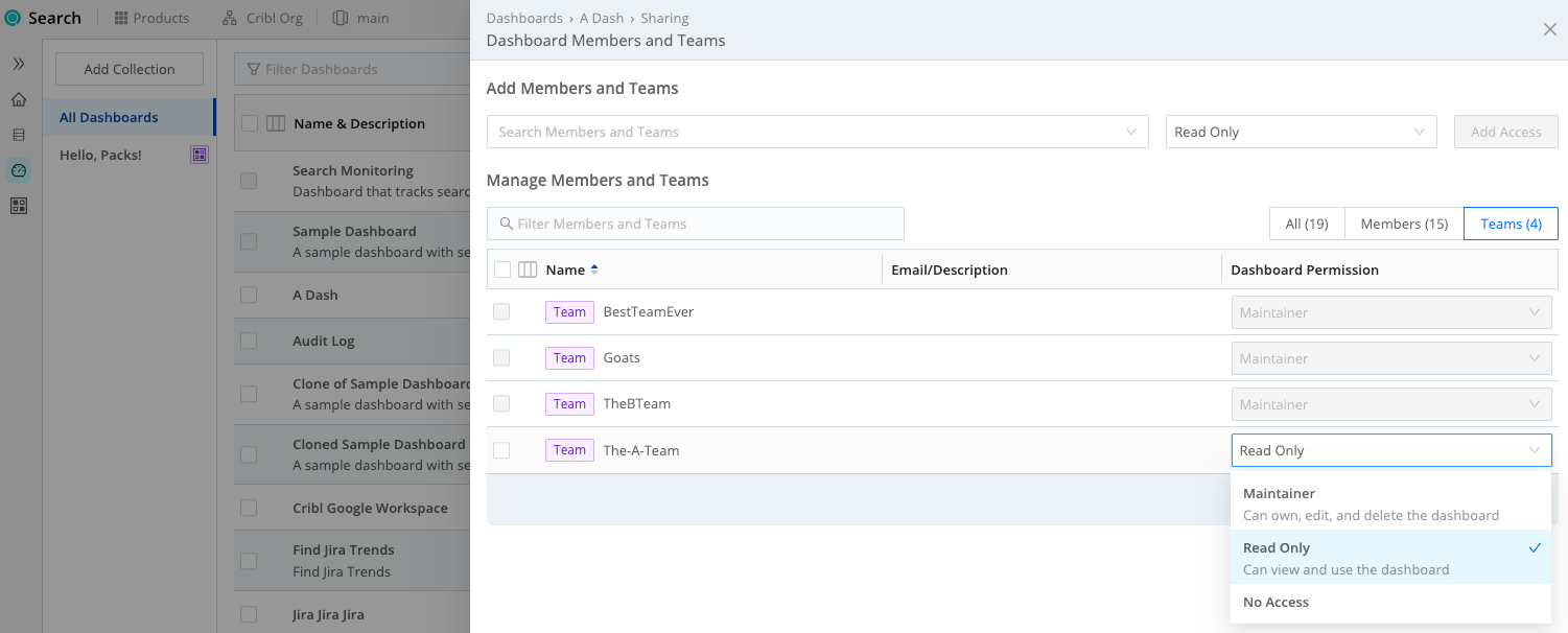 Sharing a Dashboard