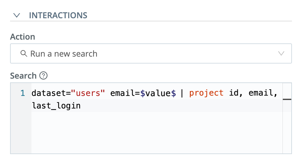 Interaction with a search query