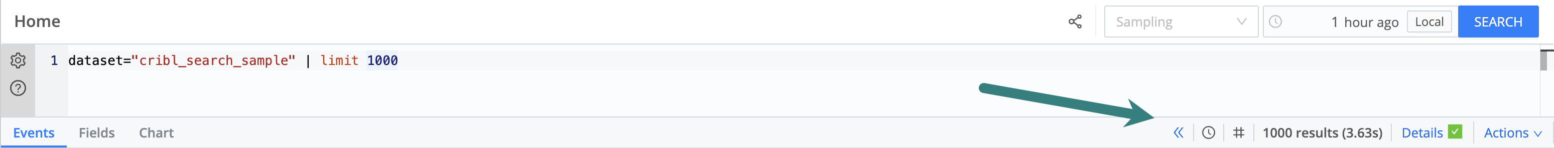 Search progress