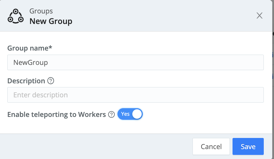 Creating a New Group