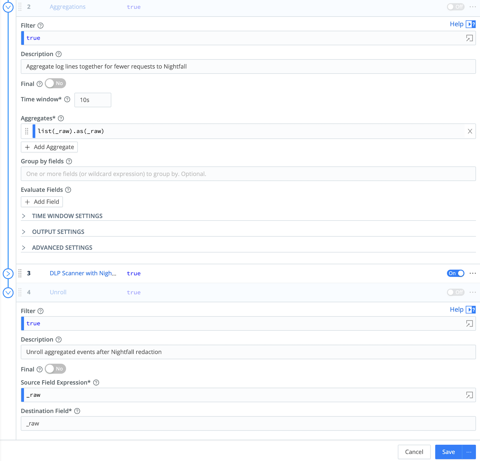 Enabling log batching