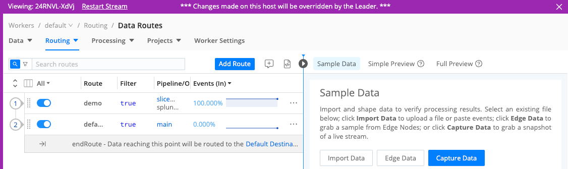 Leader’s remote view of Worker’s UI