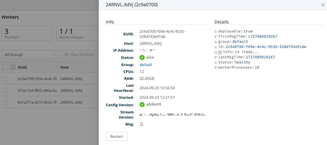 Worker Node Details