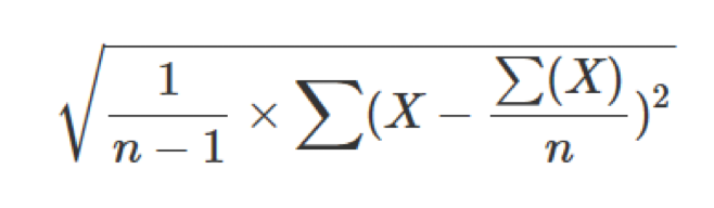 stdev formula