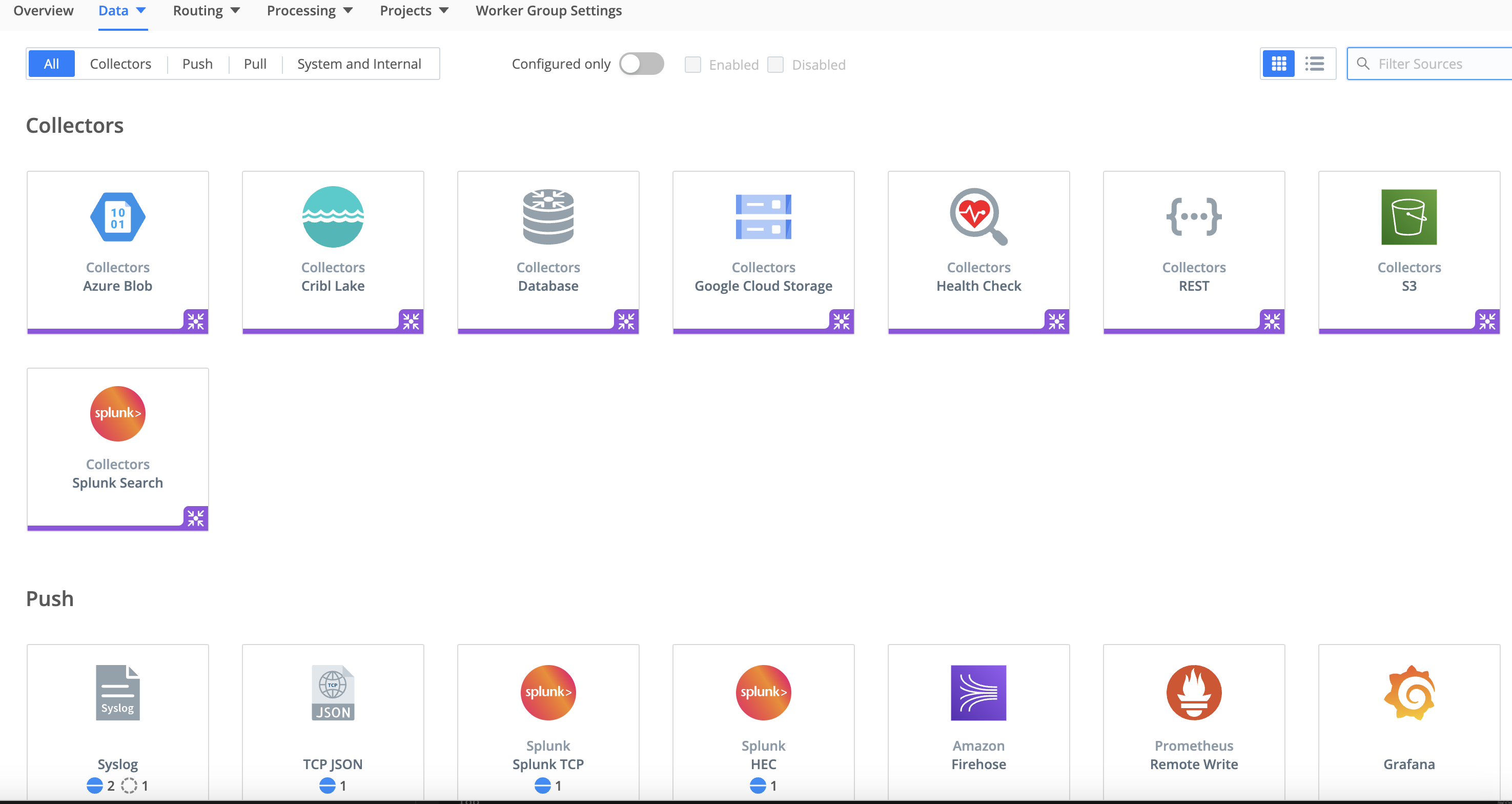 Sources page