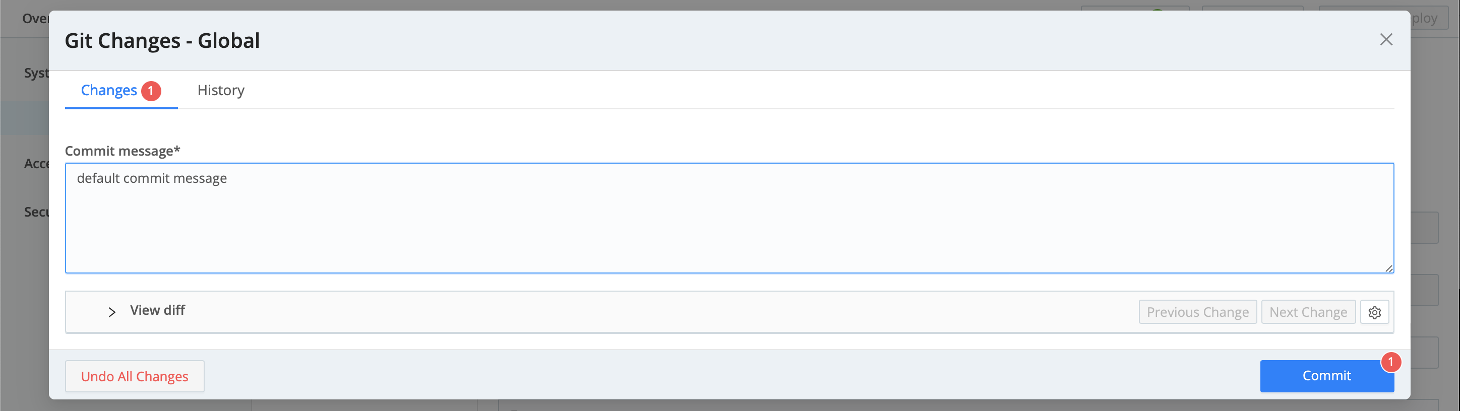 Confirming a commit