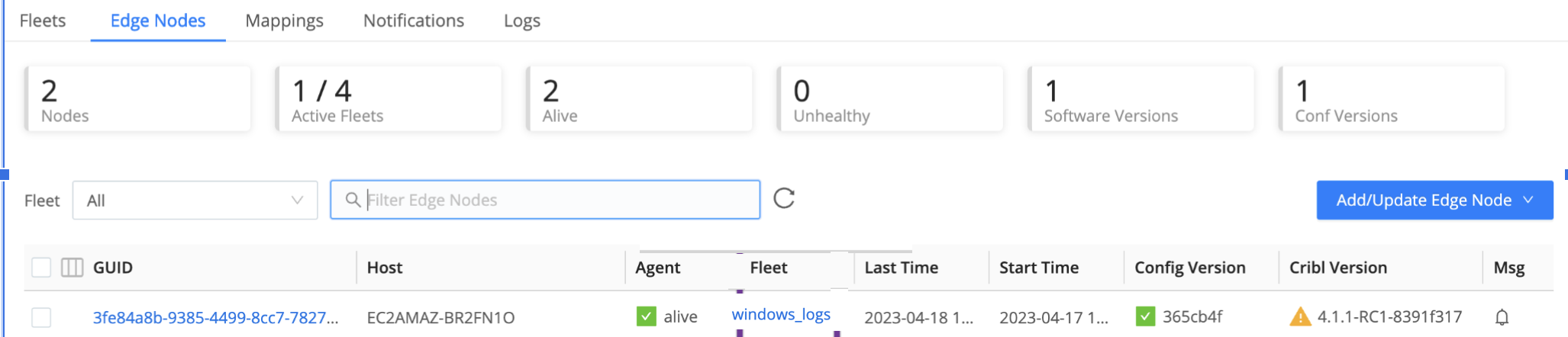 View Edge Nodes