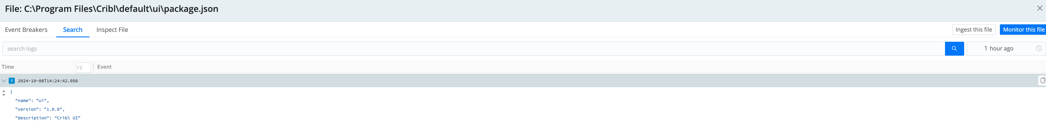 Search tab